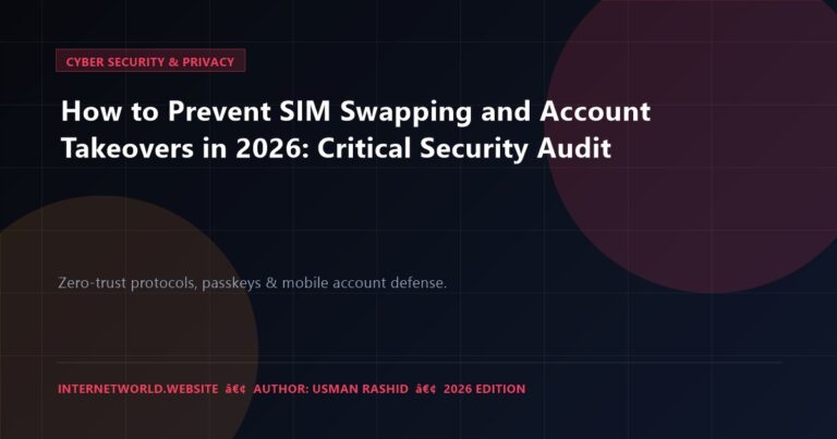 How to Prevent SIM Swapping and Account Takeovers in 2026: Critical Security Audit