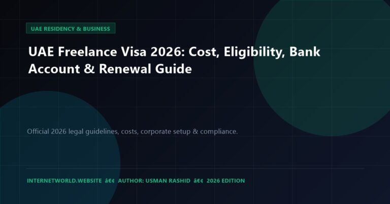 UAE Freelance Visa 2026: Cost, Eligibility, Bank Account & Renewal Guide